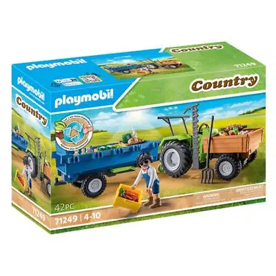 Buy PLAYMOBIL Country Tractor With Harvesting Trailer Kids Pretend Farming 71249  • 29.99£
