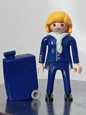 Buy Playmobil Figure Flight Hostess Plane Airport Ref 5261 5395 Runway Terminal • 5.51£
