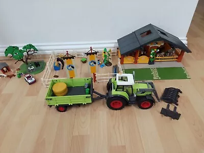 Buy Playmobil Horse Stable / Barn With Tractor And Trailer • 38£
