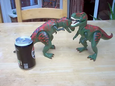 Buy 2 Large Playmobil Dinosaur Figures . Tyrannosaurus T Rex (Green / Red) Posable • 11.99£