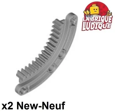 Buy LEGO Technic 2x Gear Rack Serrated 6x6 Curved Grey 78442 New • 9.83£