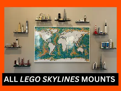 Buy WALL MOUNTS For Lego ARCHITECTURE SKYLINE SETS - Hangers✅ FREE SHIPPING ✅ • 13.49£