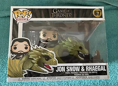 Buy Jon Snow And Rhaegal Funko Pop Vinyl Figure #67 Game Of Thrones John On Dragon • 27.95£