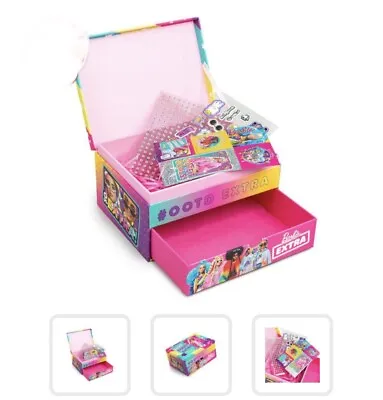 Buy Barbie Extra DIY Keepsake Jewellery Box Arts & Crafts Creative Storage Set • 15£