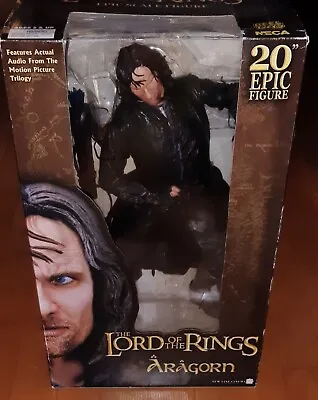 Buy 20  Epic Scale Figure NECA Lord Of The Rings Aragorn With Sound / NEW/ORIGINAL PACKAGING • 283.11£