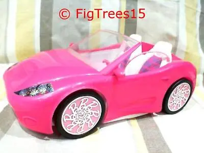 Buy Barbie Pink Convertible Car 33cm Long By Matel D48 • 15.33£