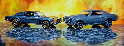 Buy HOT WHEELS 2 Loose Cars '69 DODGE CHARGER 500 & '70 CHEVELLE 55 Fast & Furious  • 4.20£