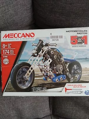 Buy Meccano Motorcycles 5 In 1 Set 17202 Boxed And New • 12£