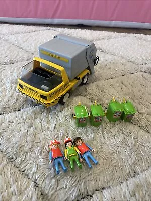 Buy Vintage Playmobil 3780 Refuse Dustbin Truck Lorry And Figure • 15£