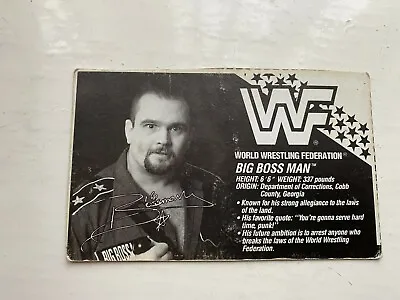 Buy Wwe The Big Boss Man Hasbro Wrestling Figure Bio Card Wwf Series 3 Biocard • 3.99£