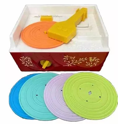 Buy Fisher Price Music Box Record Player Looks Records 1970’s Vintage Plays Great!! • 24.86£