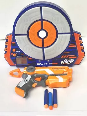 Buy Nerf Electronic Target + Firestrike Pistol & Bullets Different Game Modes Tested • 8.99£