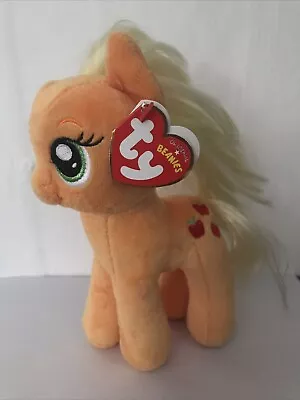Buy 7”Hasbro 2014 TY My Little Pony Applejack Beanie  Soft Stuffed Toys Plushies • 6.50£