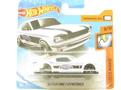 Buy Hot Wheels 65 Mustang 2+2 Fastback Muscle Mania 72 Short Card 1 64 Scale Sealed • 5.99£