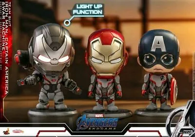 Buy Hot Toys Cosbaby Marvel Avengers Iron Man Captain America War Machine Figure Set • 39.99£