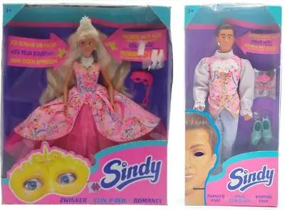 Buy 2x 1995 Magic Eyes Sindy Doll: Winker Romance Sindy + Paul / Hasbro, NrfB • 86£