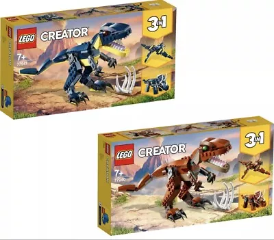 Buy Lego Creator 3in1 Mighty Dinosaurs Brown 77940, Blue 77941, Green 31058  - BNISB • 59.95£