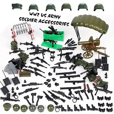Buy Military Building Blocks US Army Set - WW2 Parachute Cannon & Accessories • 16.99£
