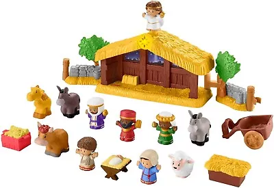Buy Fisher-Price Little People Toddler Toy Nativity Set With Music Lights & 18 PCs • 32£