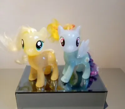 Buy My Little Pony MLP  Applejack And Rainbow Dash Brushable Transparent Hasbro 2017 • 7.99£
