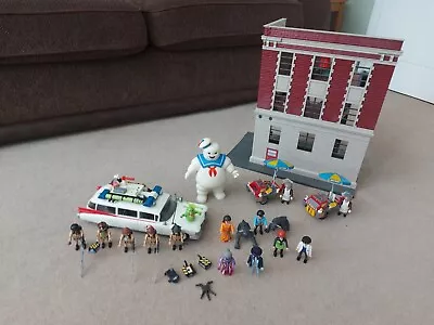 Buy Playmobil Ghostbusters 9219 Firehouse And Rare Terror Dogs,Ecto 1,Stay Puft Etc • 75£