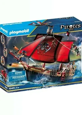 Buy PLAYMOBIL (70411) - Skull Pirate Ship. Large Floating Ship With Canon   • 74.99£
