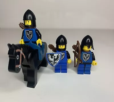 Buy Lego Vintage Black Falcon Guard Knights 1984 Castle Soldiers In Set 6030 6073. • 19.99£