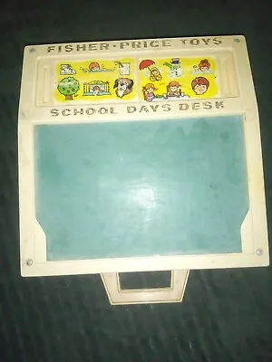 Buy VINTAGE 70's FISHER PRICE SCHOOL DAYS TOY DESK MAGNETIC TOP CARRYING CASE • 18.90£