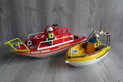 Buy Playmobil Boat X2 City Action Floating Fire Rescue Boat Wildlife Adventure Boat • 19.99£