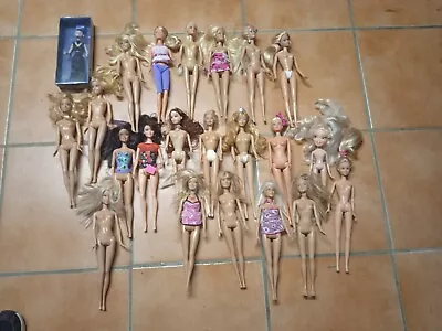 Buy Lot 22 Barbie Dolls And Other Brands, 1 Barbie 1966 • 169£
