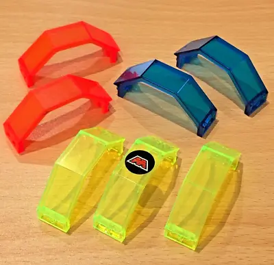 Buy 7 X Lego PANELS 3 X 2 X 6 Trans-Neon Green Orange Blue M:Tron Space 2466 2466p68 • 14.99£