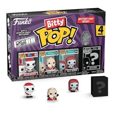 Buy Funko Bitty Pop Nightmare Before Christmas Figurine 4-Pack Movie Vinyl Figure • 14.99£