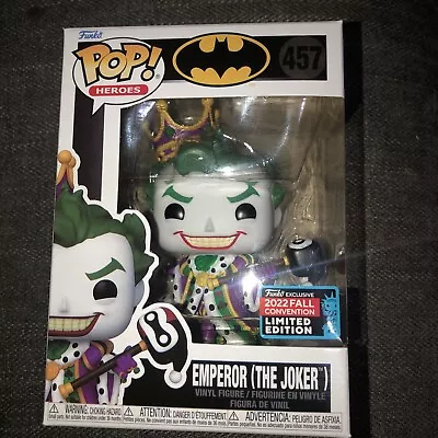 Buy Funko Pop DC Heroes: EMPEROR (The Joker) #457 NYCC 2022 Shared Sticker Exclusive • 29.99£