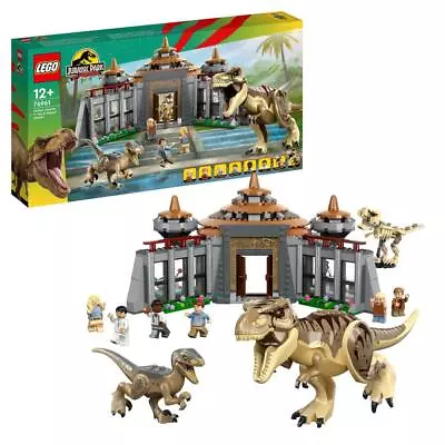 Buy Jurassic Park LEGO Set 76961 Visitor Centre: T. Rex & Raptor Attack Collectable • 130.95£