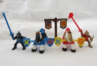Buy Fisher Price Great Adventures Jousting Knights With Horses & Banner Working • 19.99£