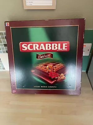 Buy Scrabble Deluxe Mattel 2005 Complete In Very Good Condition A7 • 34.99£
