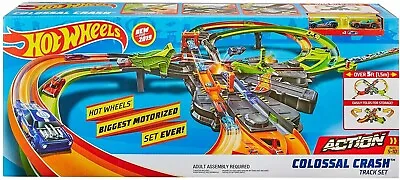 Buy Hot Wheels Colossal Crash, Figure 8 Track Set, Competitive Play, Aerial  GFH87 • 99.99£