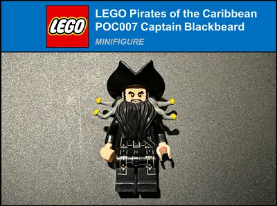 Buy LEGO Pirates Of The Carribean Captain Blackbeard Minifigure POC007 #4192 #4195 • 20£
