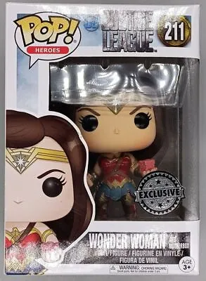 Buy #211 Wonder Woman (and Motherbox) Justice League Damaged Box Funko & Protector • 15.99£