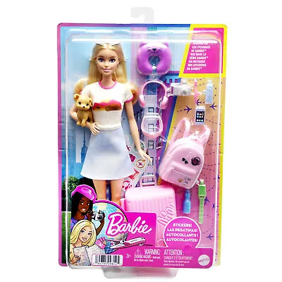 Buy Barbie Malibu Travel Doll Playset & Accessories Pet Puppy • 27.99£