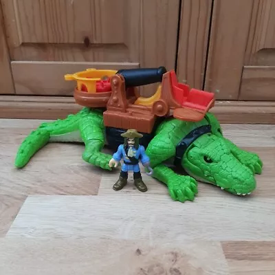 Buy Fisher-Price Imaginext Walking Crocodile & Pirate Hook Figure Toy • 10£