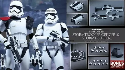 Buy Star Wars Ep.vii Stormtrooper & Officer + Mouse Droid! Hot Toys Sideshow MMS335 • 494.28£