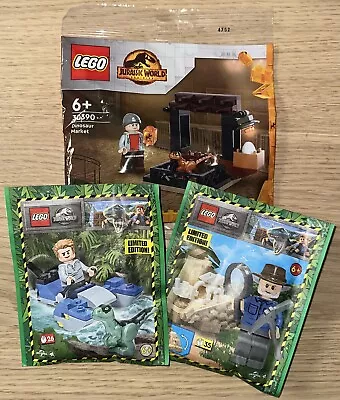Buy Lego Jurassic World Bundle Of 3 Brand New Unopened Minifigures • 14.99£