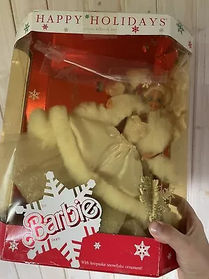 Buy Happy Holidays Christmas Snowflake Barbie Doll 1989 (Mattel 3523), NEW & ORIGINAL PACKAGING • 123.84£