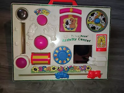 Buy Antique Fisher Price Activity Center Activity & Awakening Board With Attachment • 15.44£