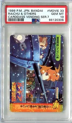 Buy PSA 10 Raichu & Others #Movie 33 Pokemon Japanese Bandai Carddass Vending 1999 • 210.78£