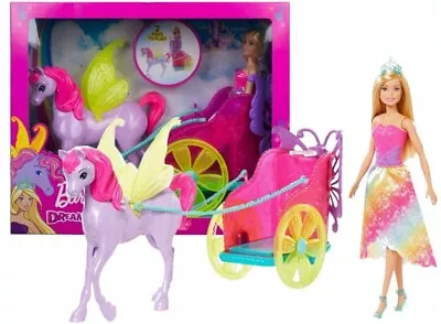 Buy BARBIE DREAMTOPIA Chariot Princess And Pegasus Set GJK53 Mattel • 81.50£