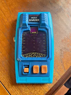 Buy Bandai Missile Invader Vintage 1980's Handheld Arcade Game • 45£