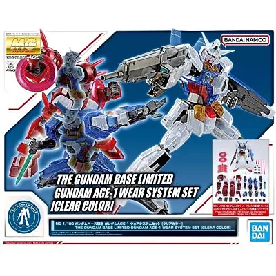 Buy MG 1/100 Gundam Base Limited Gundam AGE-1 Wear System Set Clear Color Model Kit • 108£