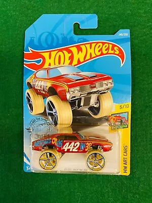 Buy Hot Wheels Olds 442 W - 30 4 X 4 Hw Art Cars 5/10 Mint On Long Card A • 3.99£